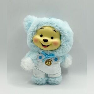 TOP TOY Winnie The Pooh Candy Bears Blue Plush Keychain Bag Charm Disney